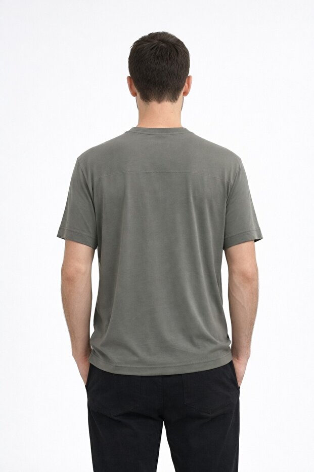 Men's Modal Fabric Basic Regular Fit 44105 Khaki