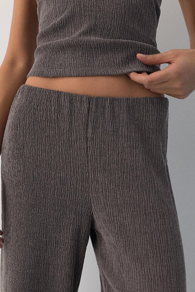 Düz bambul pantolon - 5