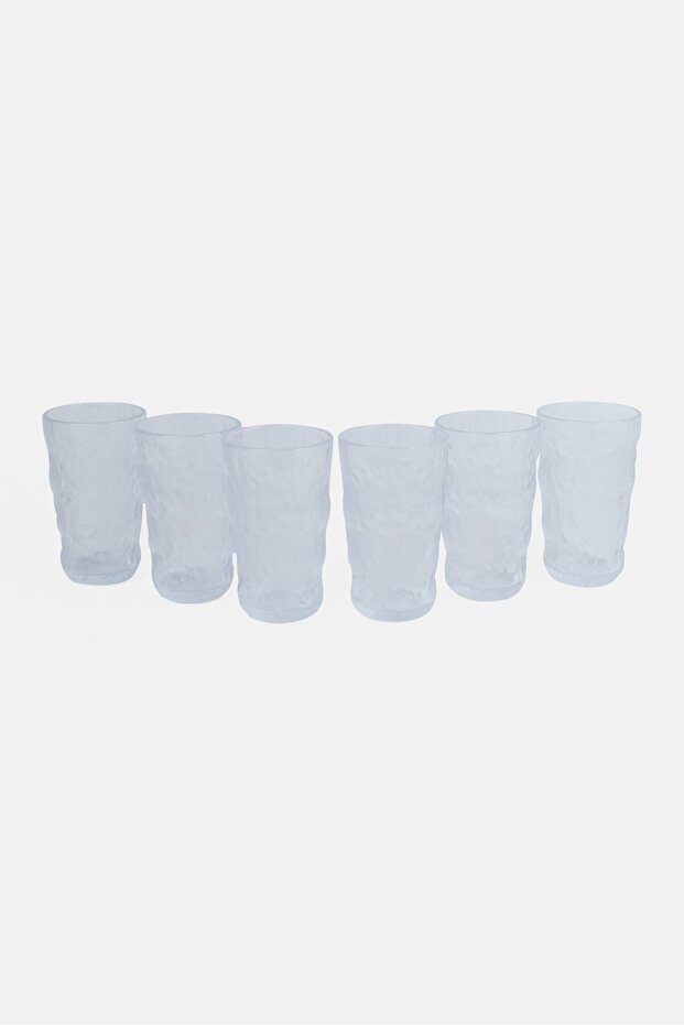 Glazed 6 Pieces Glass 300 ml, Transparent