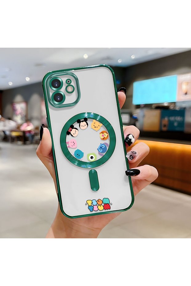 iPhone 12 Compatible Transparent Soft Silicone Magsafe Wireless Phone Case Cute Pattern