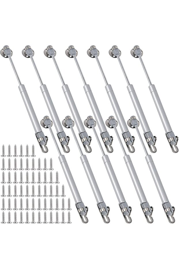12 PCS Hydraulic Support Cabinet Hinge, 100 N Soft Close Gas Strut Lift Support Cabinet Hinges