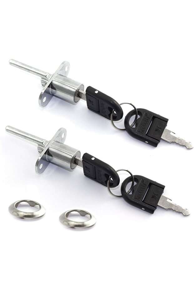2PCS 16mm Drawer Lock 1 Lock 3 Office Desk Cabinet Safety Associated Lock with 2 Keys