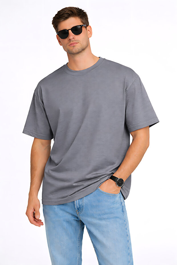Basic Oversized Unisex T-Shirt – Pack of Cotton Crew Neck Casual Comfort Fit T-Shirts