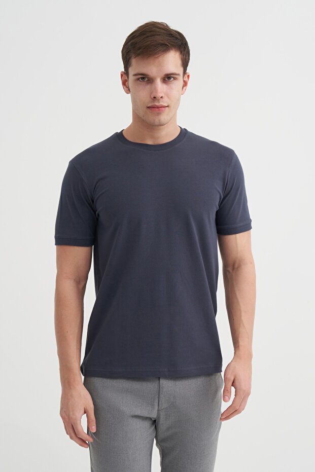 Men's Anthracite Crew Neck T-Shirt 46200