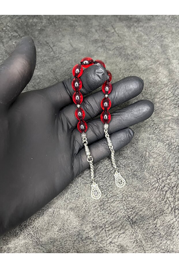 Zaza Sallamalık High-End Red Powder Amber Prayer Beads