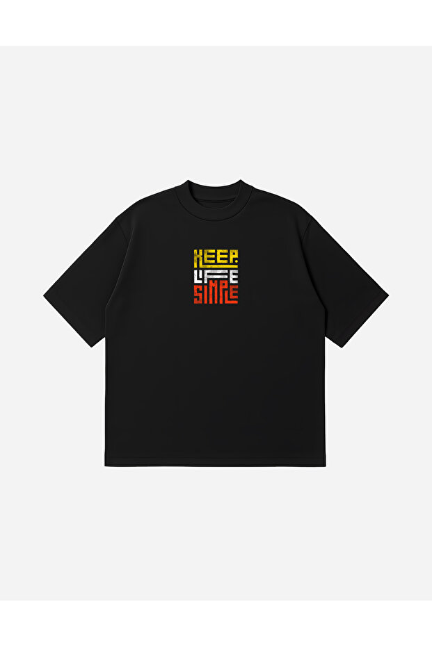 Keep Life Simple Boxy Fit Oversized Unisex 100% Cotton Pack Tshirt – Printed T-Shirt | Streetwear