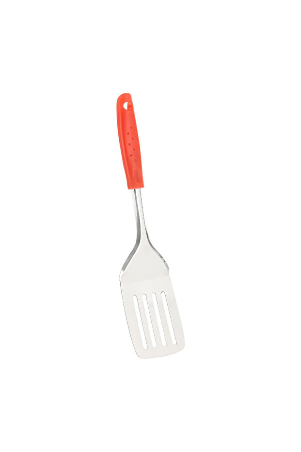 Solid Kitchen Frying Turner with Red Handle - 1