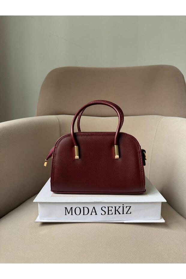 Women's Faux Leather Double Strap Shoulder Bag Bag