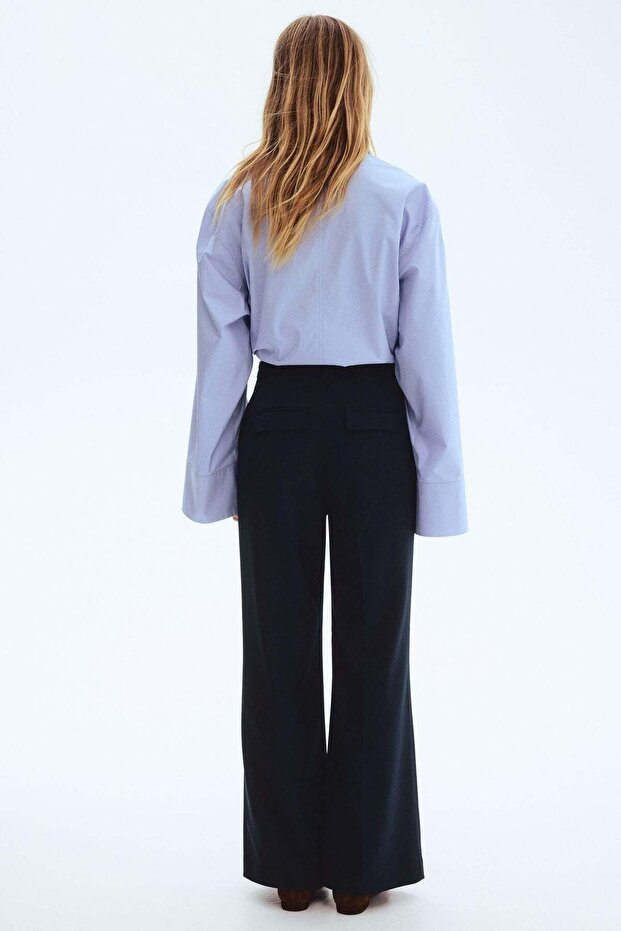 Flared belted trousers - 4