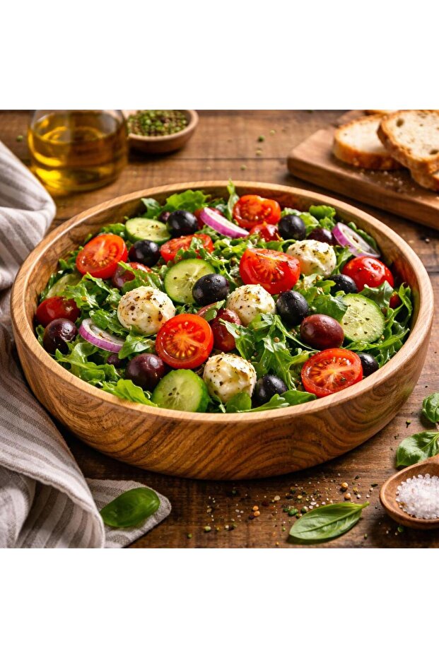 Natural Wooden Bowl | 27 cm Diameter – 4 cm Height | Presentation, Service and Decoration