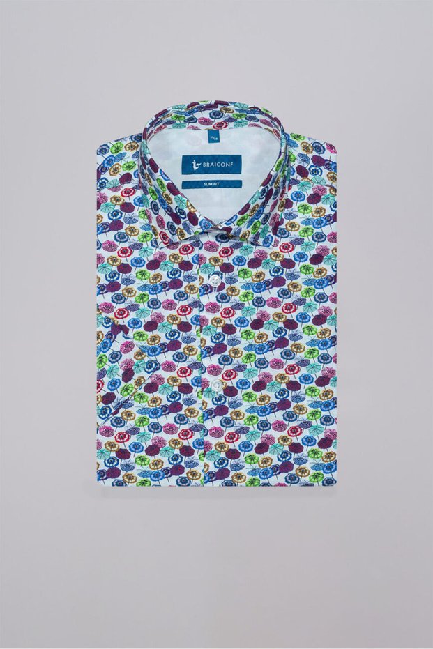 Cămaşa tipar cambrat Multicolor