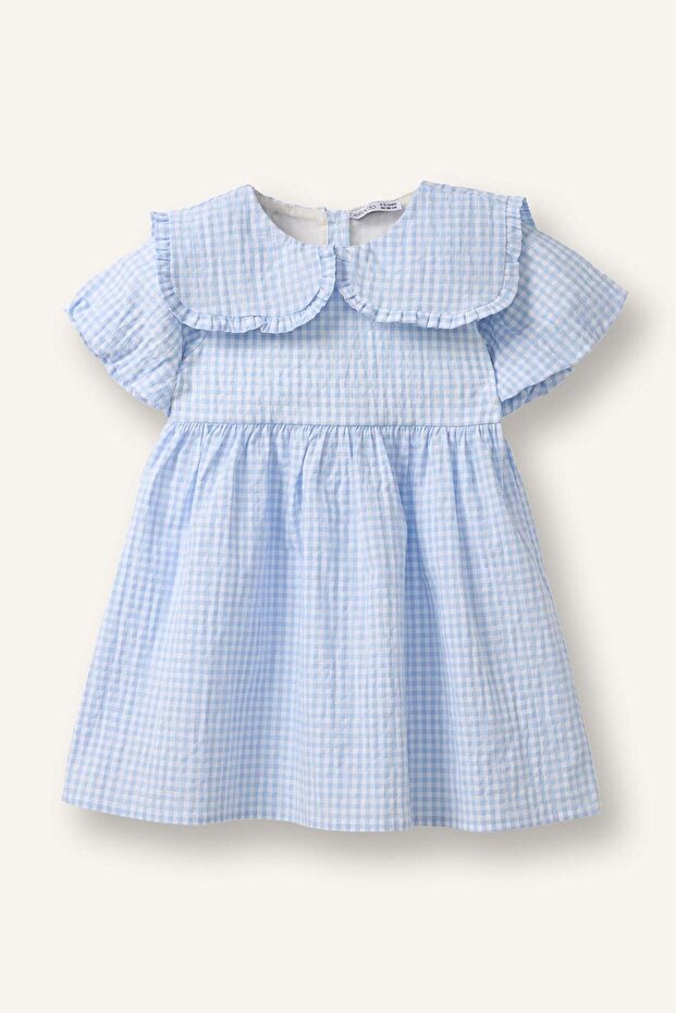 Gingham Pcs Gofre Textured Dress Baby Girl H3714A526Sp