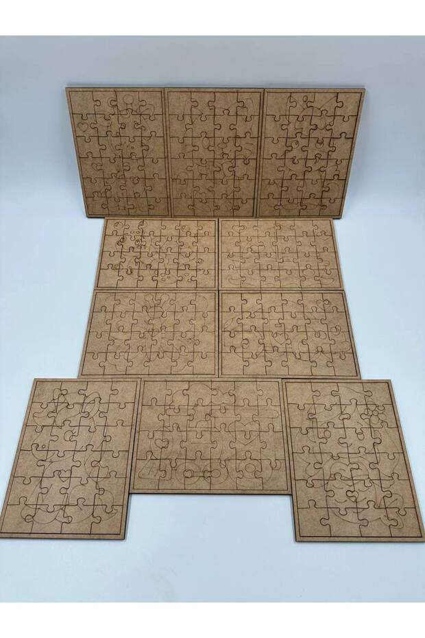 10Pcs 3D Puzzle Wooden Animal Painting Set School Event Activity Art 15cm X 20cm