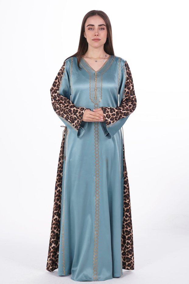 women satin jalabiya dress