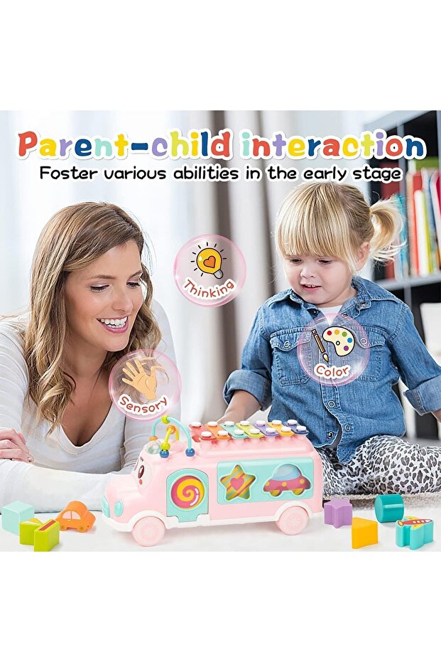 Multifunctional Xylophone Bus Toy - 5