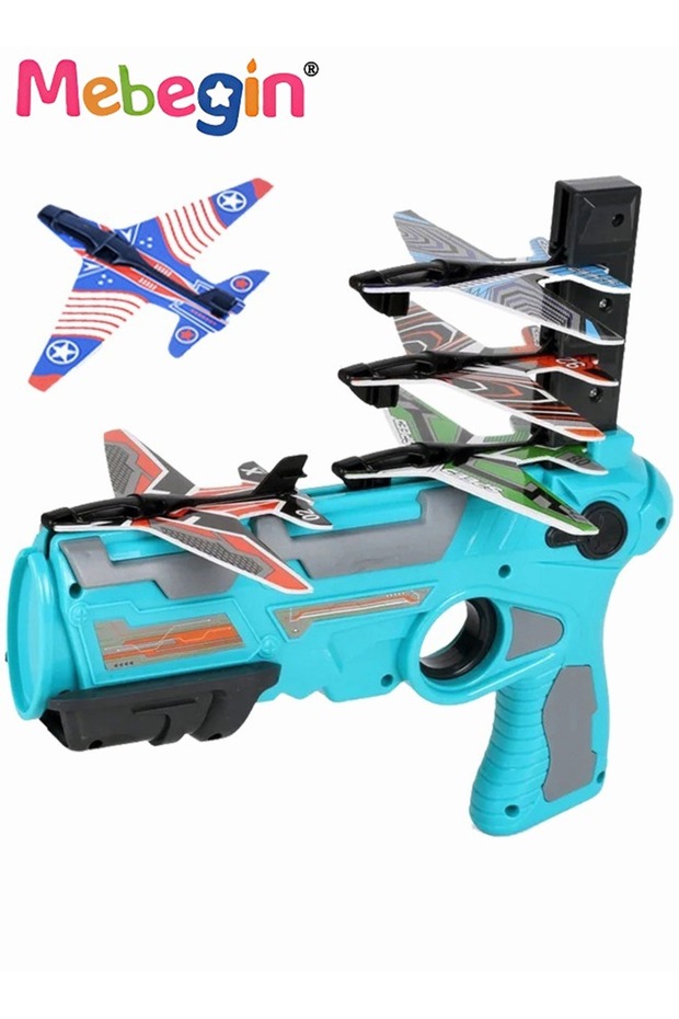 Catapult Airplane Launcher with 10pcs Glider Plane Airplane Launcher Toy Gift Toys for Kids Aged 4-8