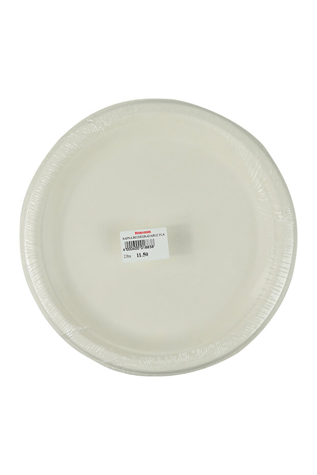 Eco-Friendly Plain Biodegradable Round Plates (No.9, 25 Pack) - 1