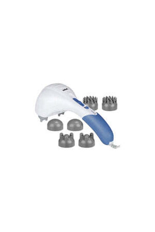35 W Handheld Electric Body Massager with 3 Interchangeable Heads & Speed Control