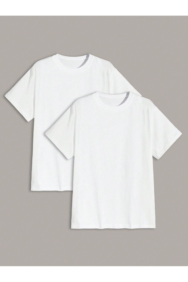 Men's Oversized Crew Neck T-Shirt 100% Cotton Basic Plain Unisex T-Shirt