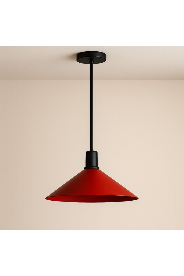 NoirRouge Pendant Sarkıt Lamba-Avize - Modern Endüstriyel Mufak Hol Cafe Salon Avize - 3