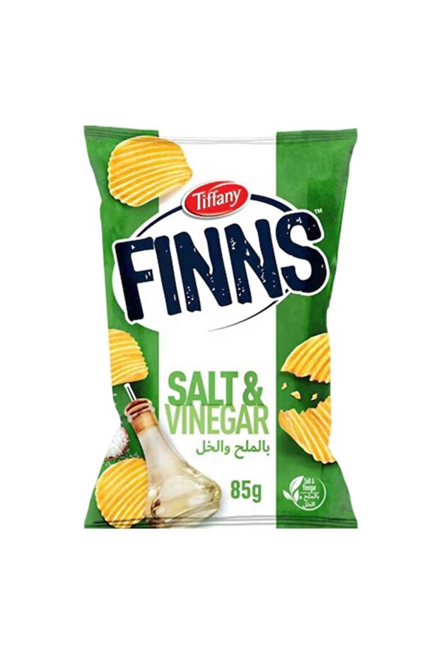 Finns Kettle Style Salt & Vinegar Thick Cut Potato Chips (85g)