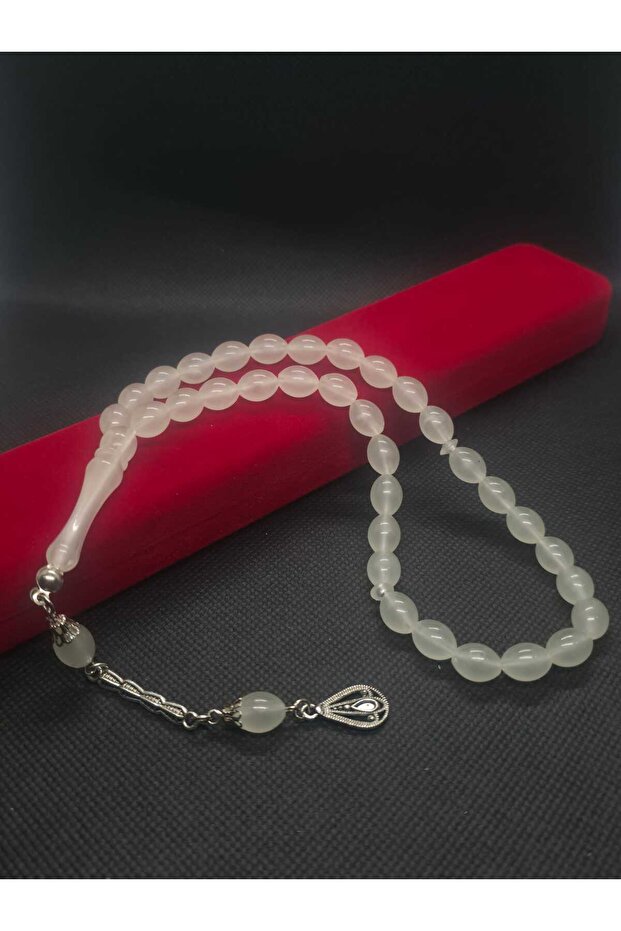 Phosphorescent Cat's Eye Barley Cut 33 Coarse Grain Steel Processing Tassel Rosary Beads Glow in the Dark Rosary Beads