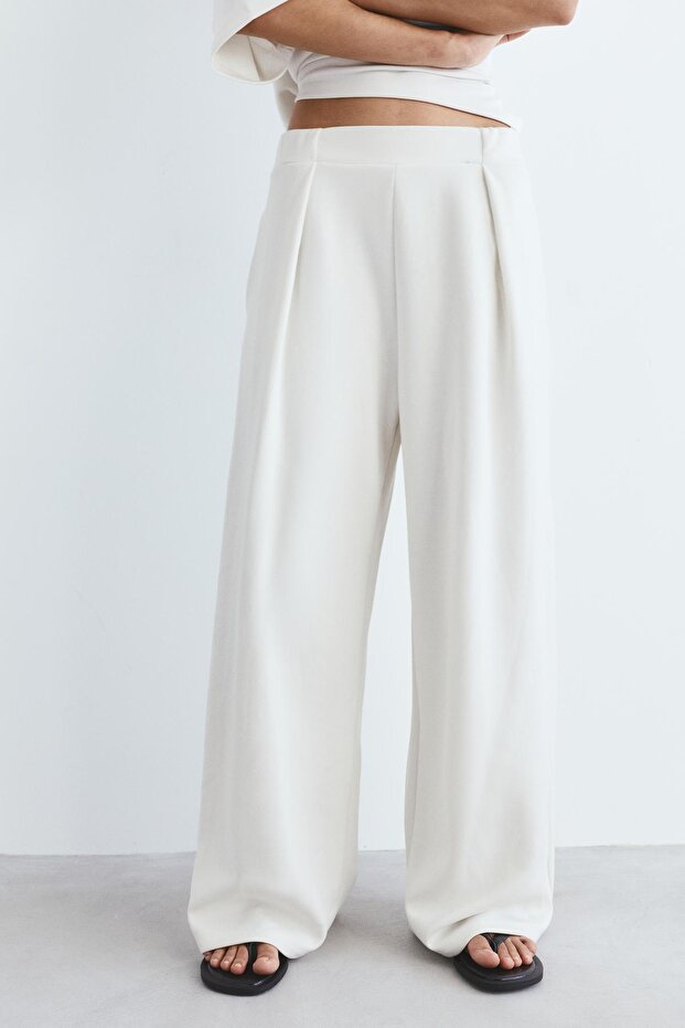 Pili geniş paça pantolon - 2