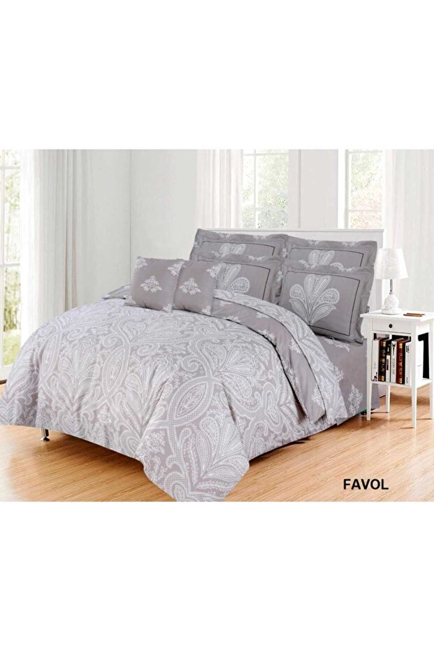 Cotton Queen Flat Sheet Set, 3 pcs, 144 Thread Count - 1