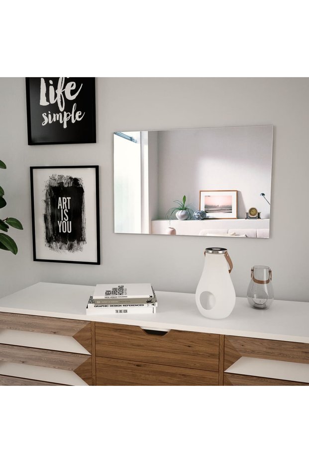 Wall mirror, 60 x 40 cm, rectangular, glass