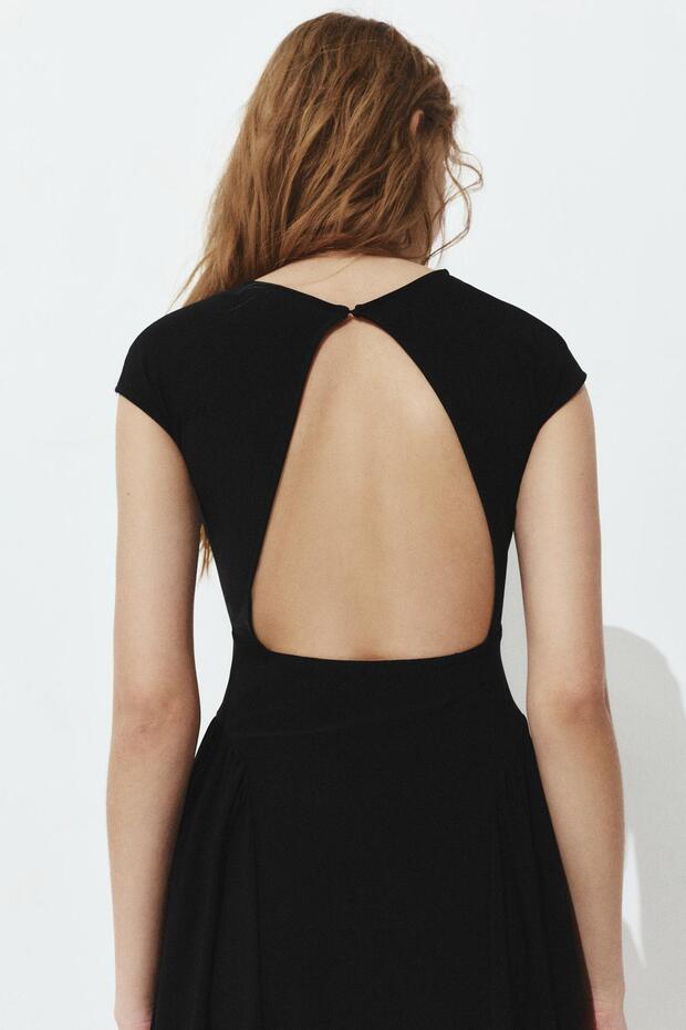 Büzgülü kısa elbise - 2