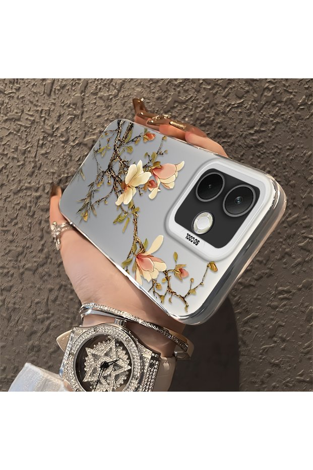 Oppo A5 Pro 4G/5G Compatible Unbreakable Silicone Beautiful Floral Print Printed Cover Shock Absorbing Protection