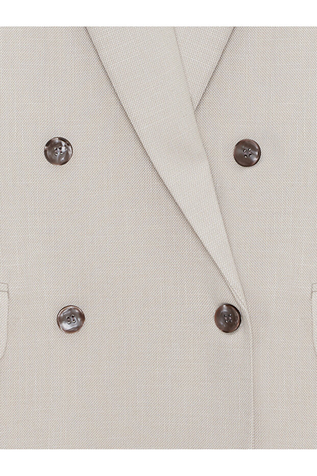 60792 Blazer Ceket-Bej - 8