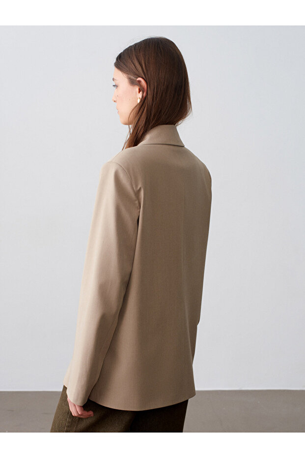 60791 Kruvaze Oversize Blazer-Camel - 2