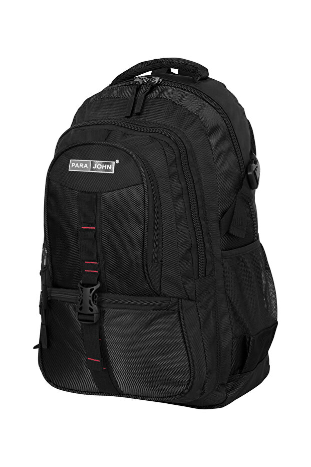 Para John School Bag Durable Backpack Nylon Student Bag with Zipper Pockets