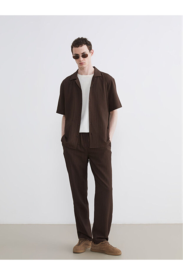 Xside Brown Baggy Fit Men's Trousers