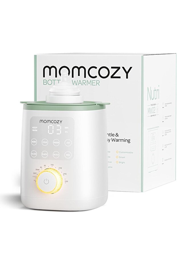 Nutri bottle warmer, 9-in-1 baby bottle warmer with night light, accurate temperature control