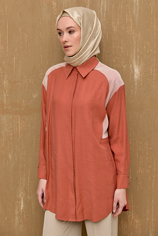 File Detaylı Modal Tunik - 4