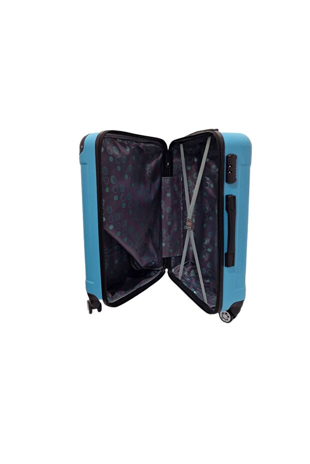 Valize plastic 1ps Bleu L - 5