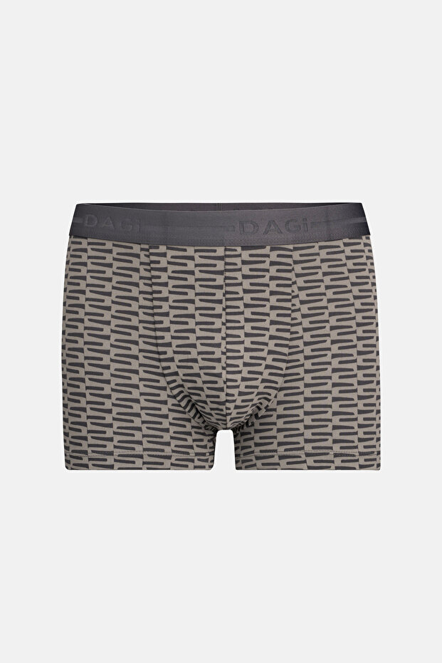 Anthracite Patterned Cotton Boxers - 1