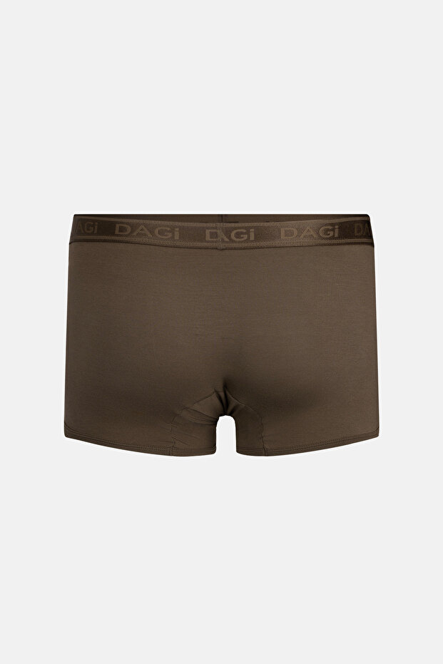 GRİ-HAKİ Desenli Micro Modal Boxer - 1