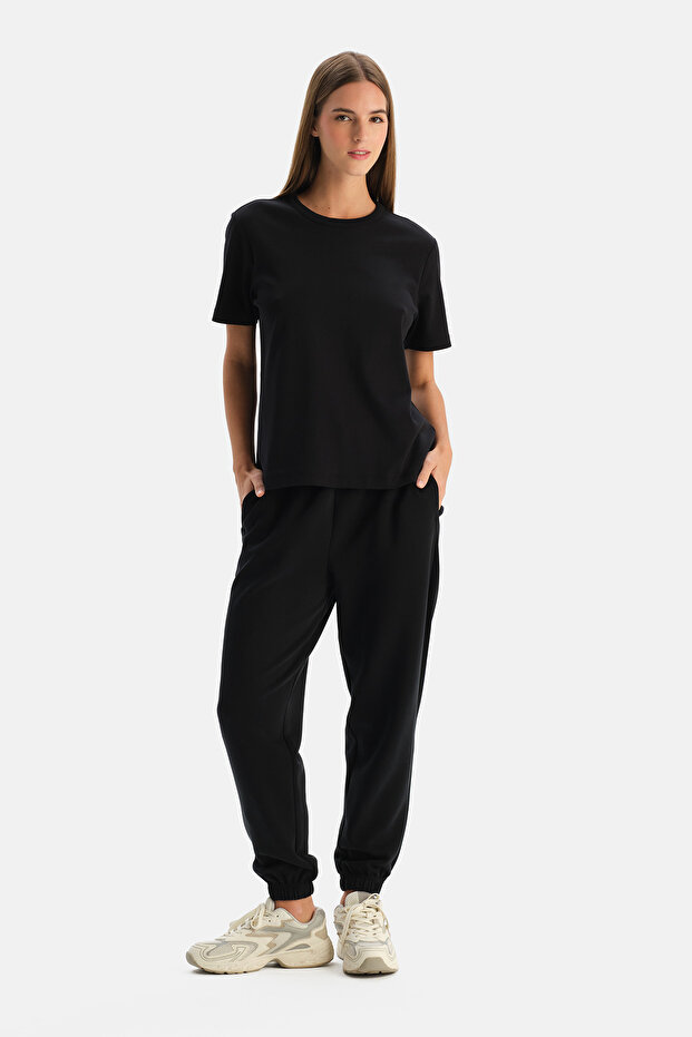 Black Jogger Modal Blend Pants