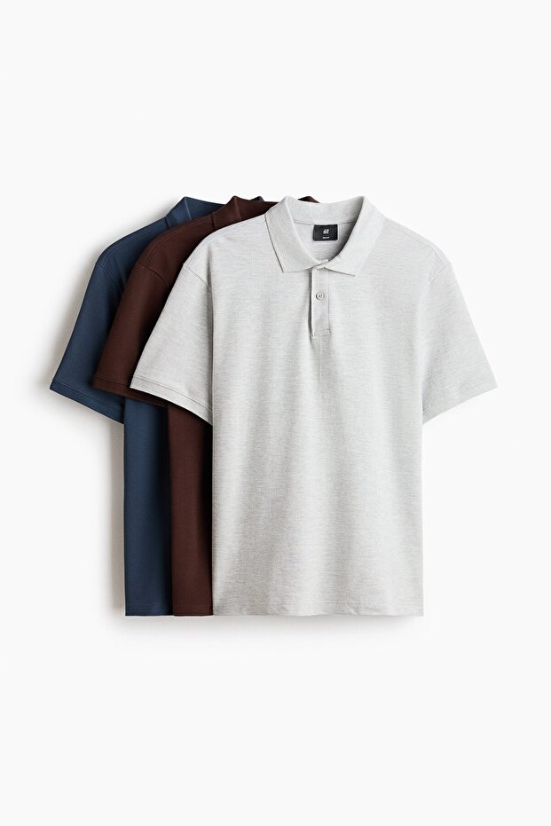3'lü Polo Tişört Regular Fit