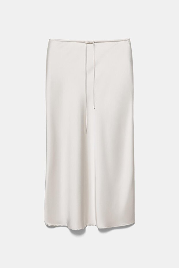 Saten midi etek - 7