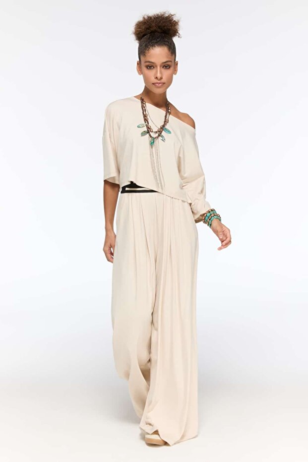 Woven Patterned Cropped