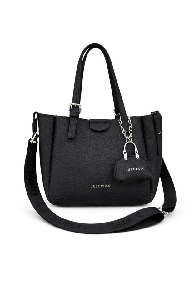 Justpolo Women's Soft Leather 3 Compartment Hand and Shoulder Bag