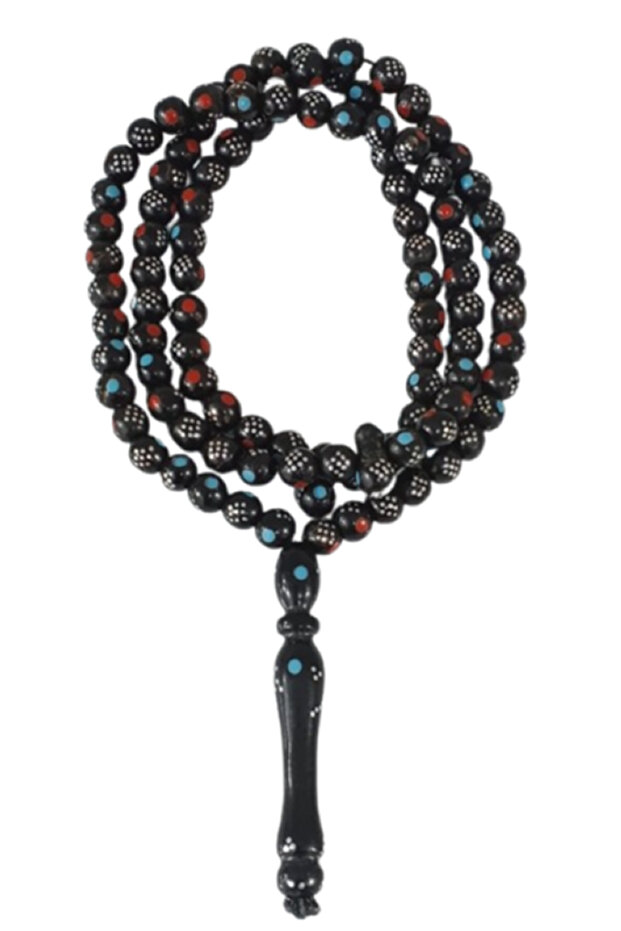 Yusr Makkawi Black Blue rosary 16g