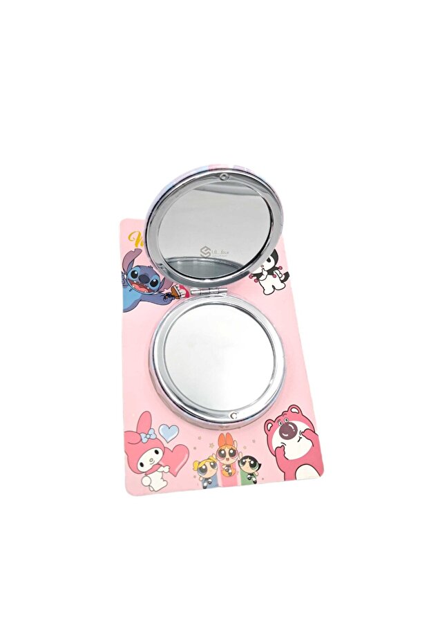 Stitch-themed foldable makeup mirror - 2