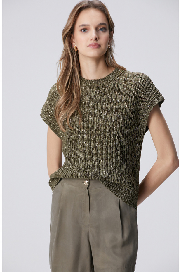 Haki Sim Dokulu Triko - 1