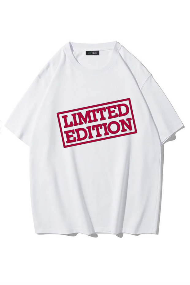 Limited Edition Printed Oversized Unisex White T-Shirt