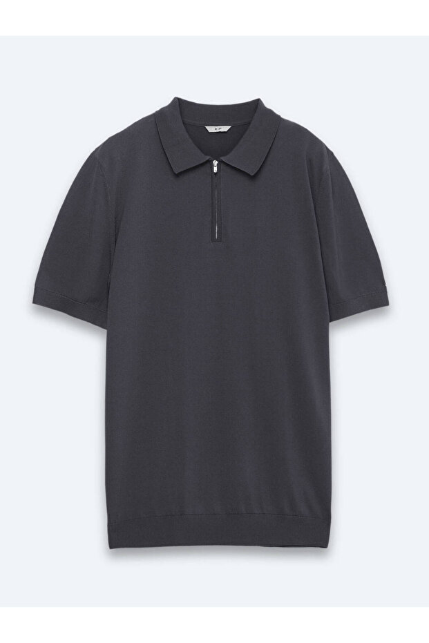 Antrasit Düz Örgü Triko - 6